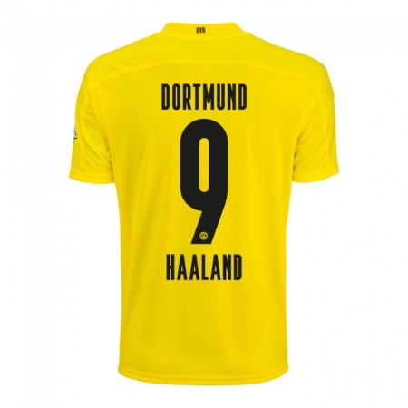 Fußballtrikots Borussia Dortmund Erling Braut Haland 9 2020-2021 Kurzarm Heimtrikotsatz kaufen
